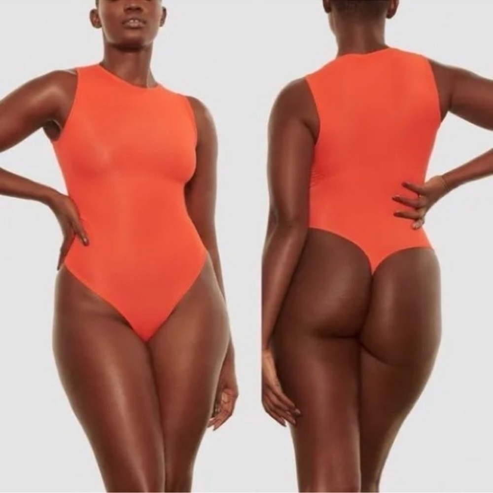 Skims Jelly Sheer Bodysuit in Poppy NEW 4X